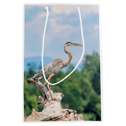Great Blue Heron Mittlere Geschenktüte (Vorderseite)
