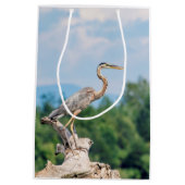 Great Blue Heron Mittlere Geschenktüte (Rückseite)