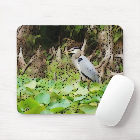 Great Blue Heron Mousepad (Mit Mouse)