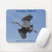 GREAT BLUE HERON Mousepad (Mit Mouse)