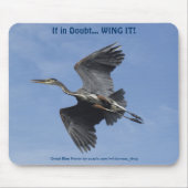 GREAT BLUE HERON Mousepad (Vorne)