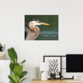 Great Blue Heron Nah Up Poster (Heimbüro)