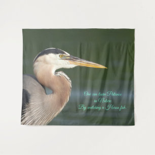Great Blue Heron Nah Up Wandteppich