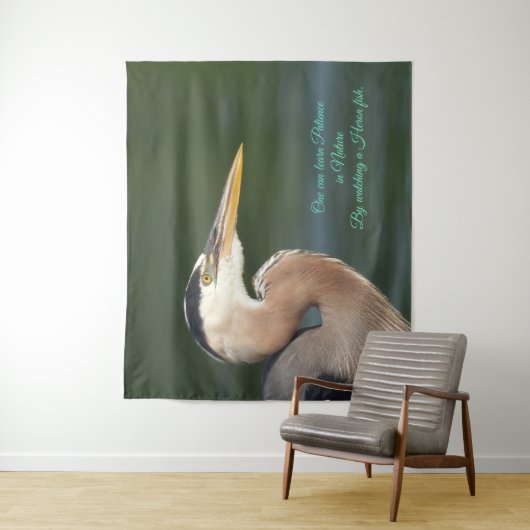 Great Blue Heron Nah Up Wandteppich (Beispiel)