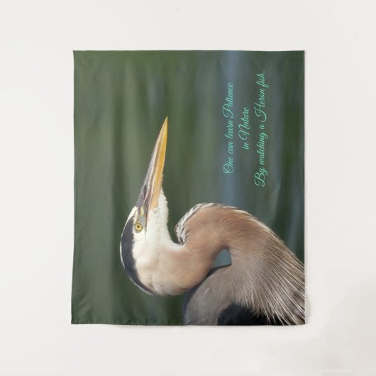 Great Blue Heron Nah Up Wandteppich (Vorderseite)