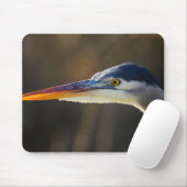 Great Blue Heron, nahes Portrait Mousepad (Mit Mouse)