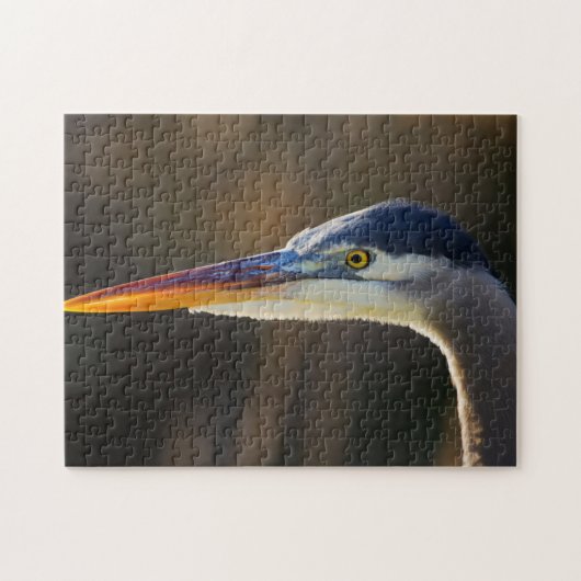 Great Blue Heron, nahes Portrait Puzzle (Horizontal)