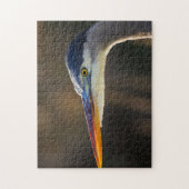 Great Blue Heron, nahes Portrait Puzzle (Vertikal)