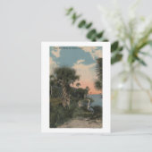 Great Blue Heron on Florida Coast Beach Postkarte (Stehend Vorderseite)