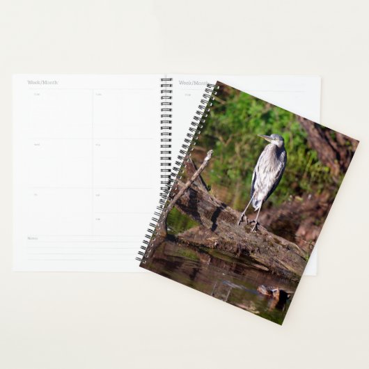 Great Blue Heron on Log Foto Planner Planer (Anzeige)