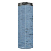 Great Blue Heron on Tree Limb Thermal Tumbler Thermosbecher (Rückseite)