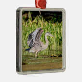Great Blue Heron Ornament Aus Metall (Rechts)