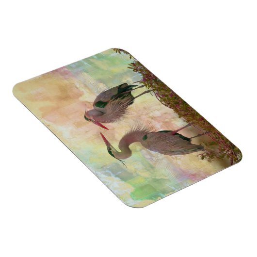 Great Blue Heron Pair Digital Art Flexible Magnet (Rechte Seite)