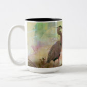 Great Blue Heron Pair Digital Art Kaffee Tasse (Links)