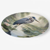 Great Blue Heron Pappteller (Schrägansicht)