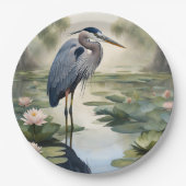 Great Blue Heron Pappteller (Vorderseite)