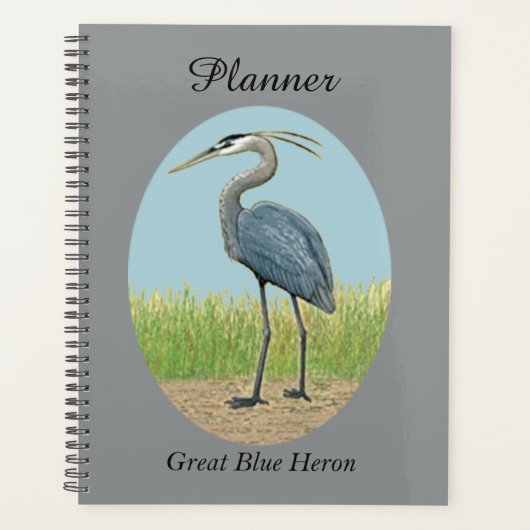 Great Blue Heron Planner Planer (Vorderseite)