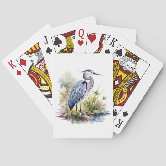 Great Blue Heron Playing Cards Spielkarten (Rückseite)