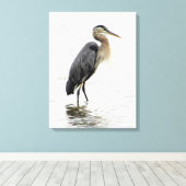 Great Blue Heron Portrait Leinwanddruck (Insitu (Holzboden))