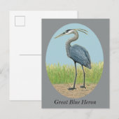 Great Blue Heron Postcard Postkarte (Vorne/Hinten)