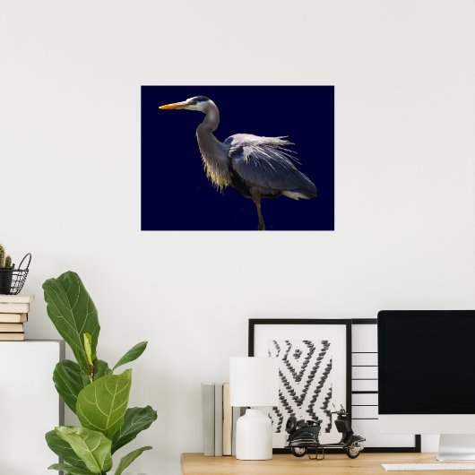 Great Blue Heron Poster (Heimbüro)