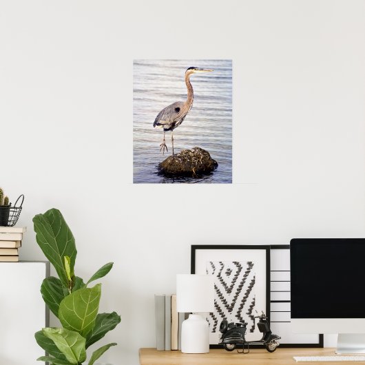 Great Blue Heron Poster (Heimbüro)
