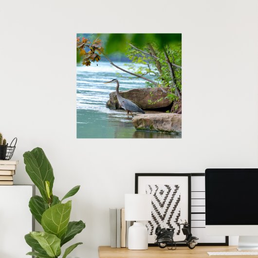 Great Blue Heron Poster (Heimbüro)