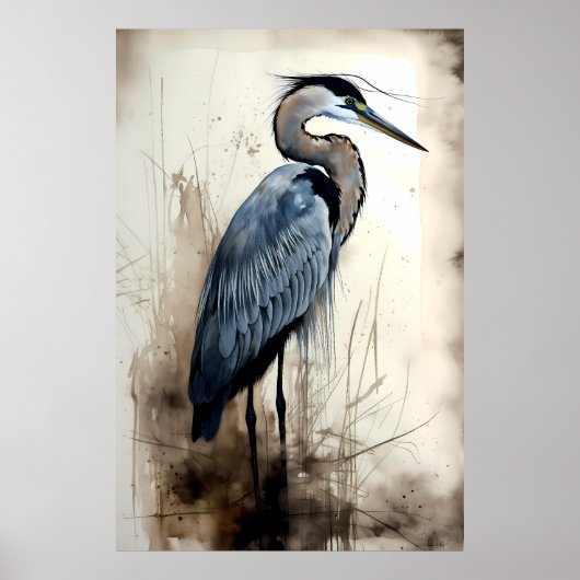 Great Blue Heron Poster (Vorne)