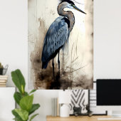 Great Blue Heron Poster (Heimbüro)