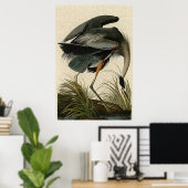 Great Blue Heron Poster Print (Heimbüro)