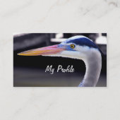 Great Blue Heron Profil Visitenkarte (Rückseite)