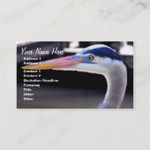 Great Blue Heron Profil Visitenkarte (Vorderseite)