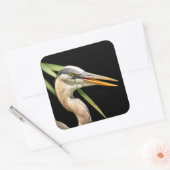Great Blue Heron Quadratischer Aufkleber (Umschlag)