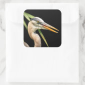 Great Blue Heron Quadratischer Aufkleber (Tasche)