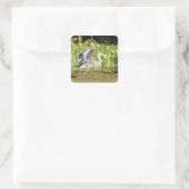 Great Blue Heron Quadratischer Aufkleber (Tasche)