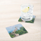 Great Blue Heron Rechteckiger Pappuntersetzer (Vor Ort)