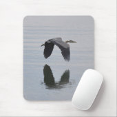 Great Blue Heron Reflection Mousepad (Mit Mouse)