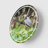 Great Blue Heron Runde Wanduhr (Winkel)