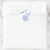 Great Blue Heron Runder Aufkleber (Tasche)