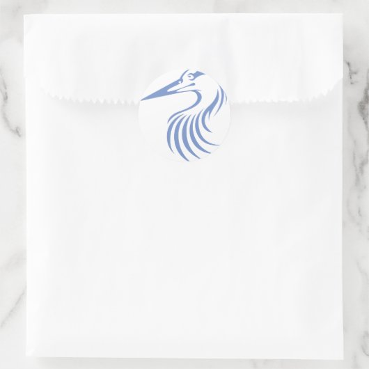 Great Blue Heron Runder Aufkleber (Tasche)