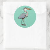 Great Blue Heron Runder Aufkleber (Tasche)