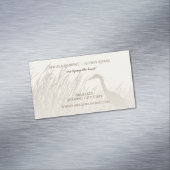 Great Blue Heron rustikale Hochzeit speichern Sie  Magnetische Visitenkarte (Beispiel)
