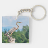 Great Blue Heron Schlüsselanhänger (Rückseite)