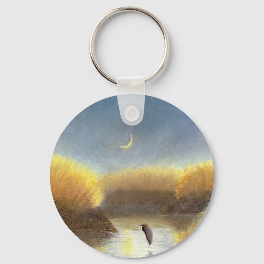 Great Blue Heron Schlüsselanhänger (Rückseite)