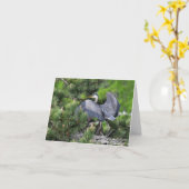 Great Blue Heron & seine Babies! Karte (Gelbe Blume)