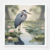 Great Blue Heron Serviette (Vorderseite)