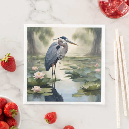 Great Blue Heron Serviette (Beispiel)