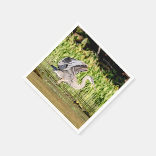 Great Blue Heron Serviette (Ecke)