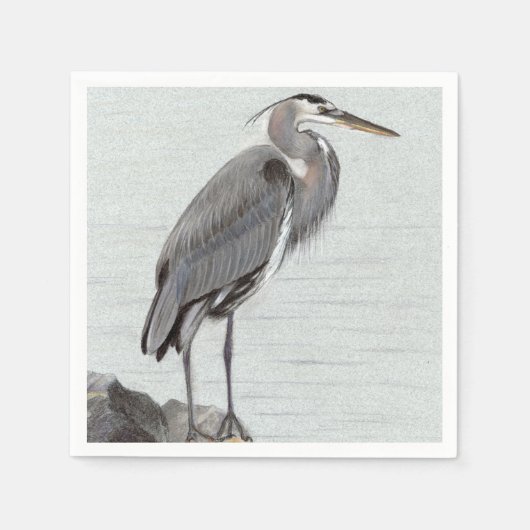 Great Blue Heron Serviette (Vorderseite)