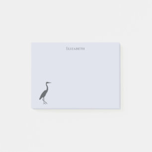 Great Blue Heron standing silhouette Post-it Klebezettel